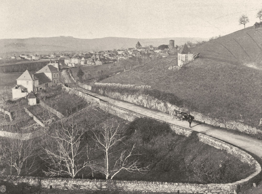 CORRÈZE. Allassac- Vue générale 1904 old antique vintage print picture